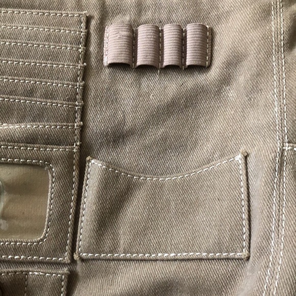 #Vintage Fossil Khaki #Canvas Messenger Bag with Floral & Khaki Interior - Picture 14 of 16